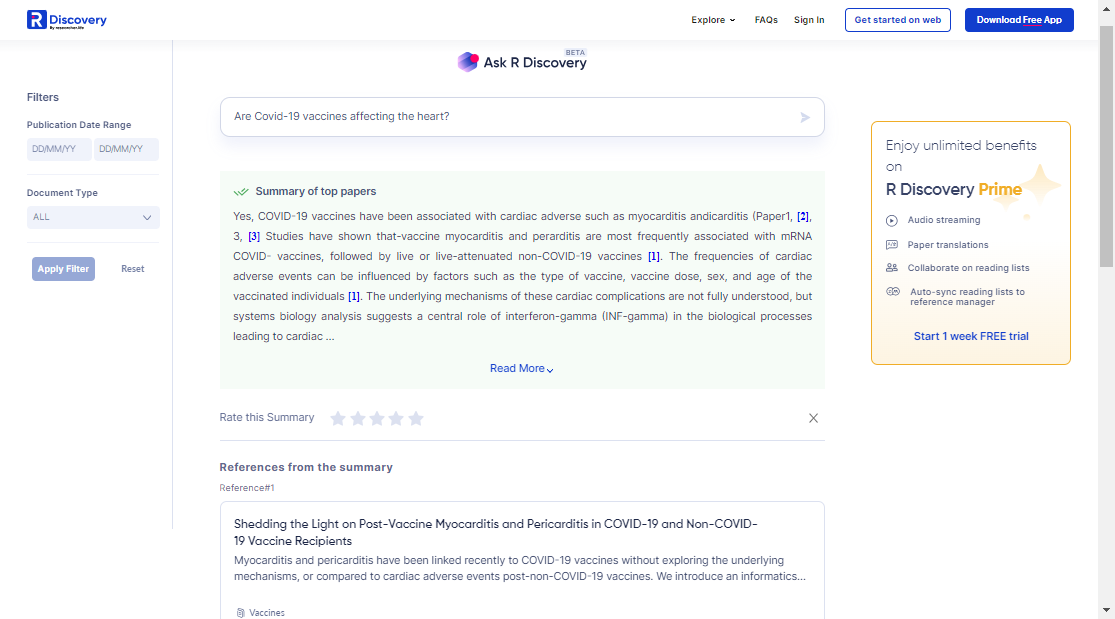 Introducing Ask R Discovery: Get Factual Answers, Validated by Scientific Research
